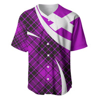 Scottish Alba Flag Baseball Jersey Scottish Colourful Tartan Purple Version LT9 - Wonder Print Shop