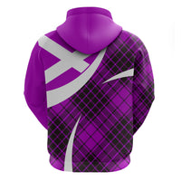 Scotland Hoodie Alba Flag Scottish Colourful Tartan Purple Version - Wonder Print Shop