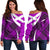Scottish Alba Flag Off Shoulder Sweater Scottish Colourful Tartan Purple Version - Wonder Print Shop