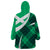 Scottish Alba Flag Wearable Blanket Hoodie Scottish Colourful Tartan Turquoise Version - Wonder Print Shop