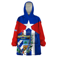 Cuba Simple Coat Of Arms Wearable Blanket Hoodie - Wonder Print Shop