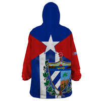 Cuba Simple Coat Of Arms Wearable Blanket Hoodie - Wonder Print Shop