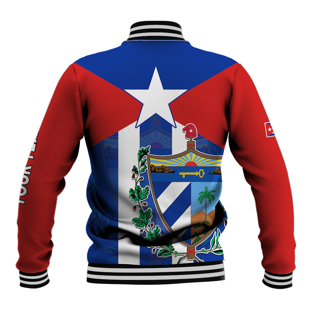 (Custom Personalised) Cuba Simple Coat Of Arms Baseball Jacket LT9 - Wonder Print Shop