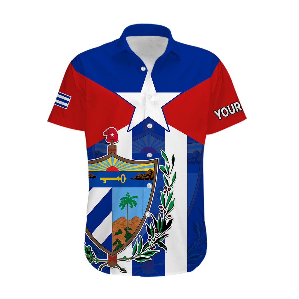 (Custom Personalised) Cuba Simple Coat Of Arms Hawaiian Shirt - Wonder Print Shop