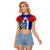 (Custom Personalised) Cuba Simple Coat Of Arms Raglan Cropped T Shirt - Wonder Print Shop
