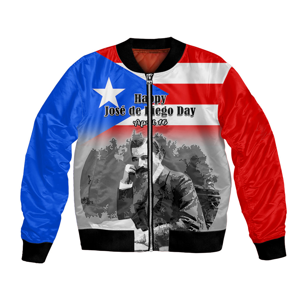 (Custom Personalised) Puerto Rico Bomber Jacket Happy Jose de Diego Day - Wonder Print Shop
