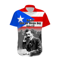 (Custom Personalised) Puerto Rico Hawaiian Shirt Happy Jose de Diego Day - Wonder Print Shop