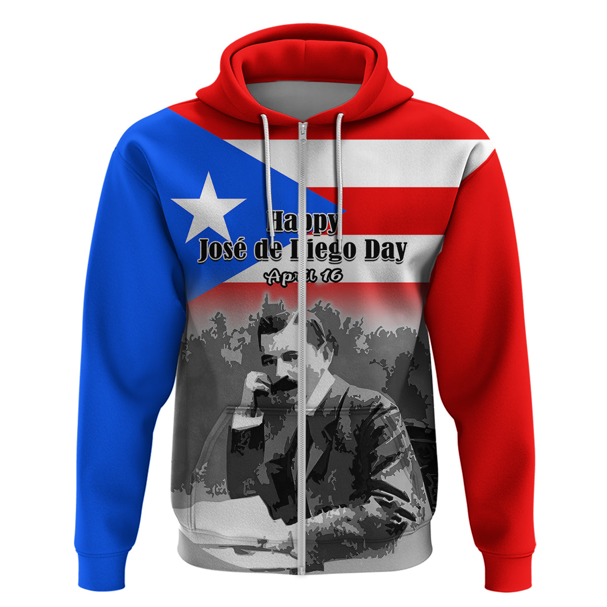 Custom Puerto Rico Hoodie Happy Jose de Diego Day - Wonder Print Shop