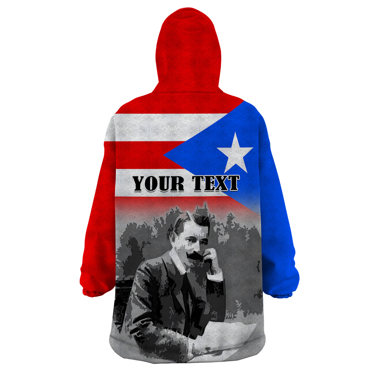 (Custom Personalised) Puerto Rico Wearable Blanket Hoodie Happy Jose de Diego Day - Wonder Print Shop