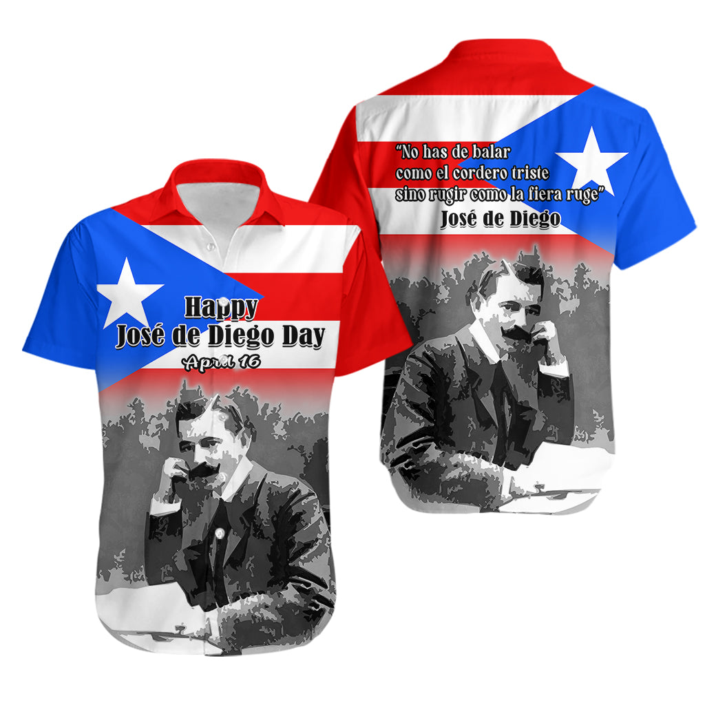 Puerto Rico Hawaiian Shirt Happy Jose de Diego Day - Wonder Print Shop