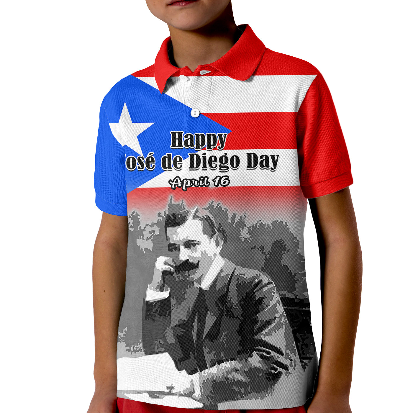 Puerto Rico Polo Shirt for Kid Happy Jose de Diego Day - Wonder Print Shop