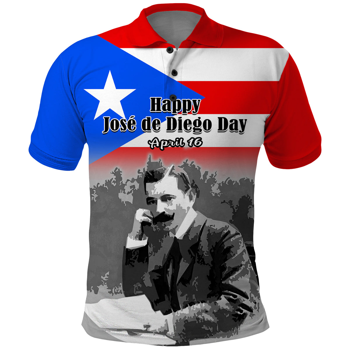 Puerto Rico Polo Shirt Happy Jose de Diego Day - Wonder Print Shop