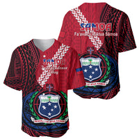 Samoa Baseball Jersey Happy Independence Day Samoan Red Pattern - Wonder Print Shop