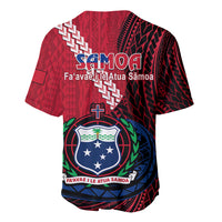 Samoa Baseball Jersey Happy Independence Day Samoan Red Pattern - Wonder Print Shop