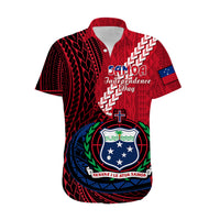 Samoa Hawaiian Shirt Happy Independence Day Samoan Red Pattern - Wonder Print Shop