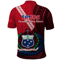 Samoa Polo Shirt Happy Independence Day Samoan Red Pattern - Wonder Print Shop