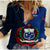 Samoa Women Casual Shirt Happy Independence Day Samoan Blue Pattern - Wonder Print Shop