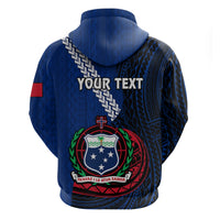 Custom Samoa Hoodie Happy Independence Day Samoan Blue Pattern - Wonder Print Shop