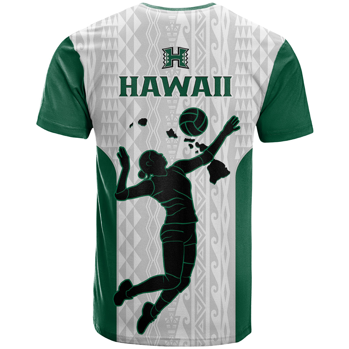 Hawaii VolleybT Shirt Hawaiian Kakau White Style - Wonder Print Shop