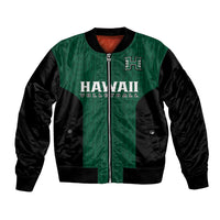 Hawaii Volleyball Bomber Jacket Hawaiian Kakau Green Style - Wonder Print Shop