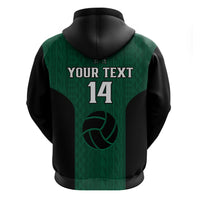 Custom Hawaii Volleyball Hoodie Hawaiian Kakau Green Style - Wonder Print Shop