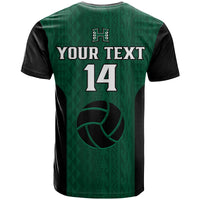 Custom Text And Number Hawaii VolleybT Shirt Hawaiian Kakau Green Style - Wonder Print Shop