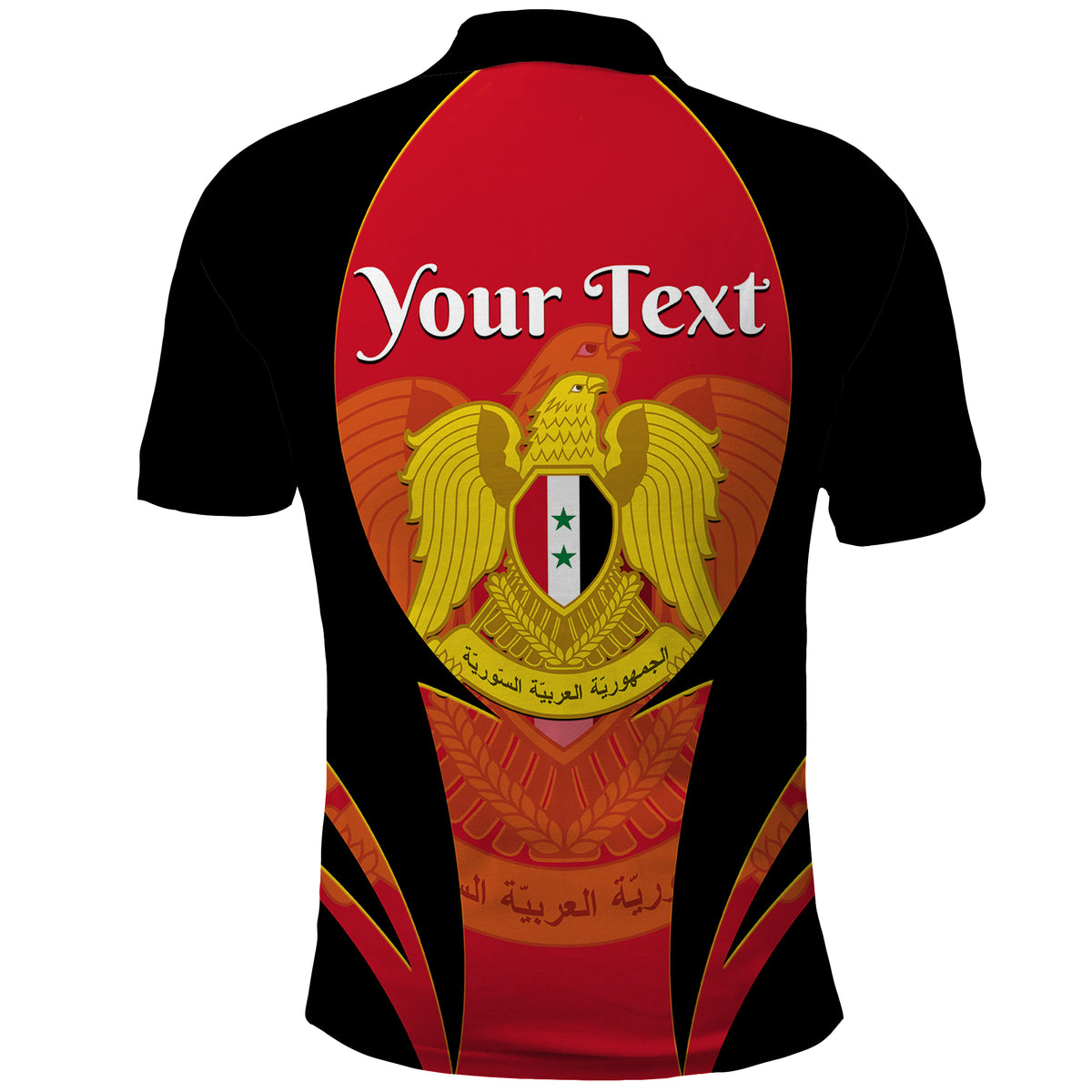 Custom Syria Evacuation Day Polo Shirt Coat Of Arms - Wonder Print Shop