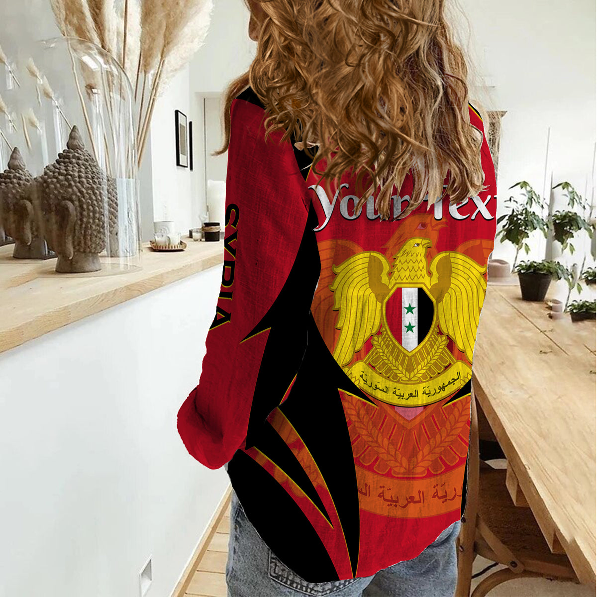 (Custom Personalised) Syria Evacuation Day Women Casual Shirt Coat Of Arms - Wonder Print Shop
