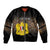 Syria Sleeve Zip Bomber Jacket Coat Of Arms Mix Syrian Mosaic - Wonder Print Shop
