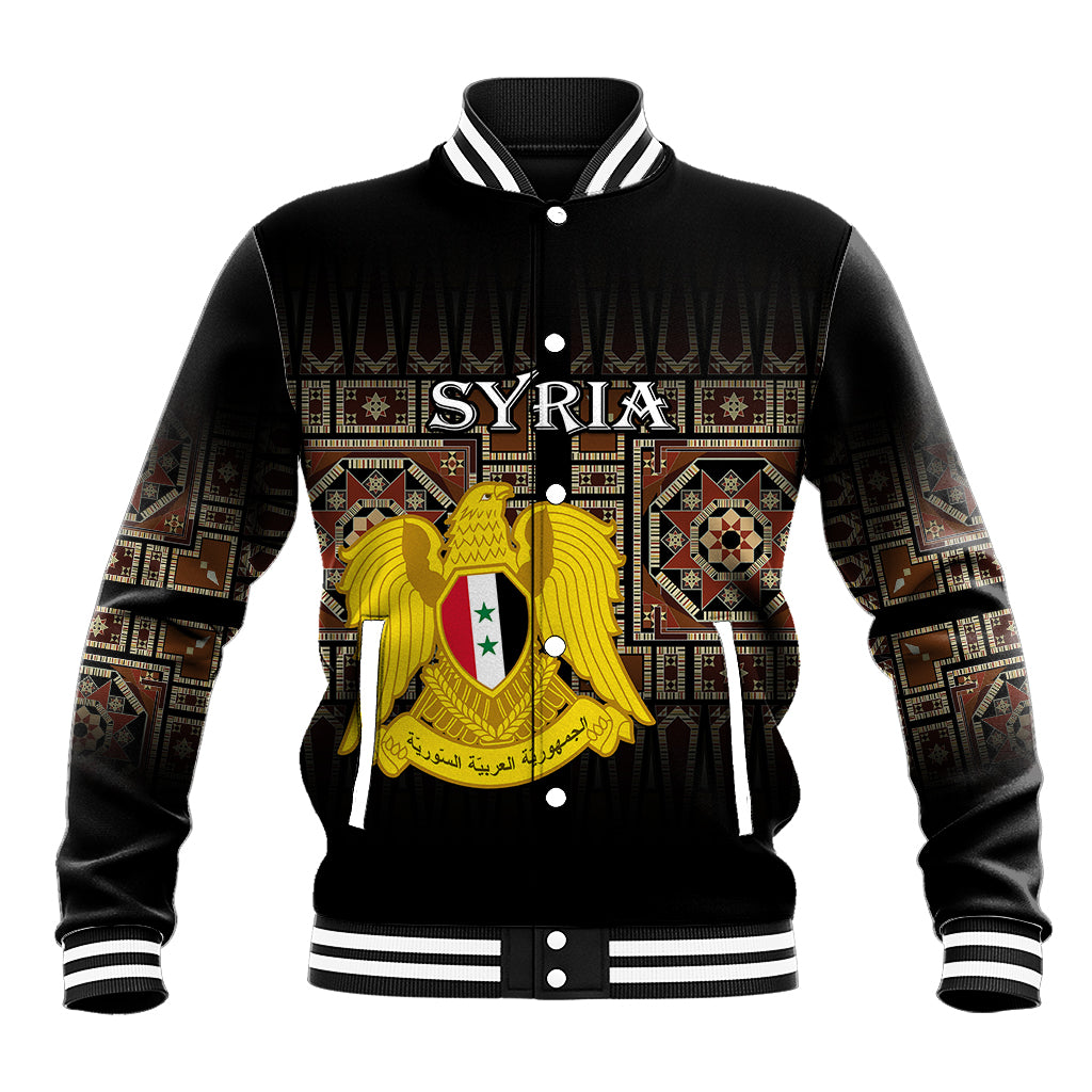 (Custom Personalised) Syria Baseball Jacket Coat Of Arms Mix Syrian Mosaic - Wonder Print Shop