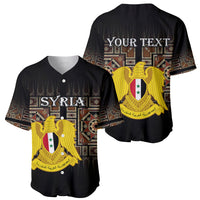 (Custom Personalised) Syria Baseball Jersey Coat Of Arms Mix Syrian Mosaic - Wonder Print Shop