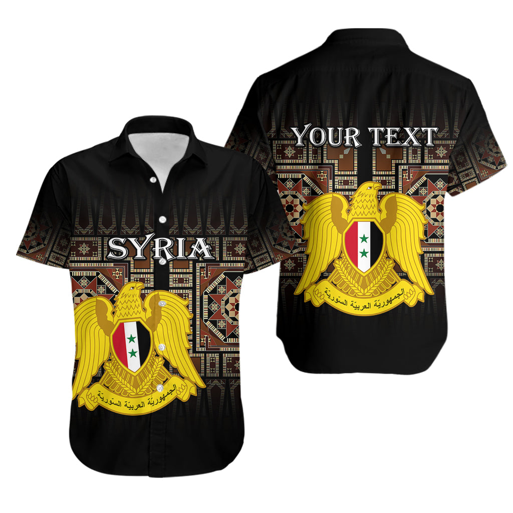 (Custom Personalised) Syria Hawaiian Shirt Coat Of Arms Mix Syrian Mosaic - Wonder Print Shop