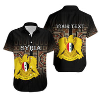 (Custom Personalised) Syria Hawaiian Shirt Coat Of Arms Mix Syrian Mosaic - Wonder Print Shop