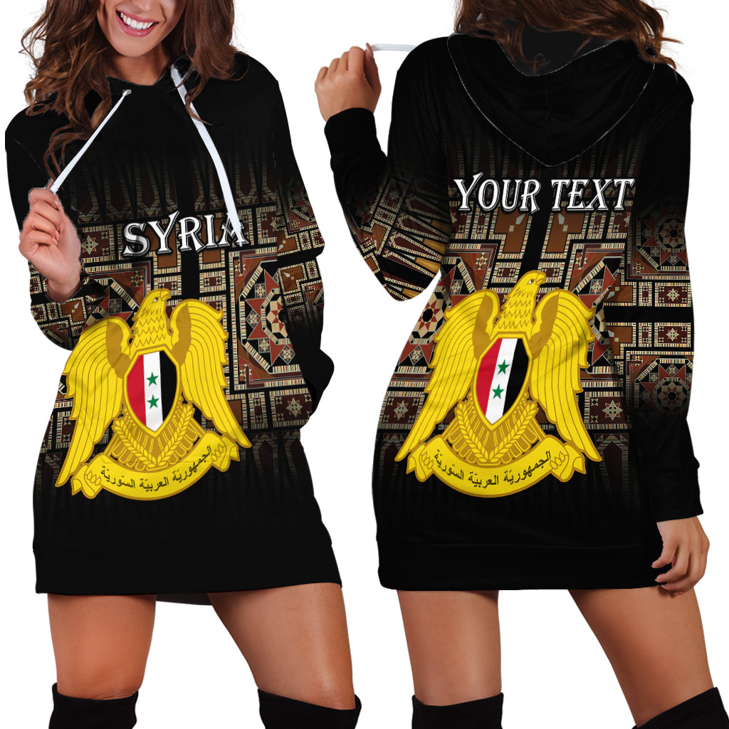 (Custom Personalised) Syria Hoodie Dress Coat Of Arms Mix Syrian Mosaic - Wonder Print Shop