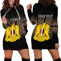 (Custom Personalised) Syria Hoodie Dress Coat Of Arms Mix Syrian Mosaic - Wonder Print Shop