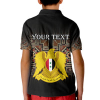 Custom Syria Polo Shirt for Kid Coat Of Arms Mix Syrian Mosaic - Wonder Print Shop