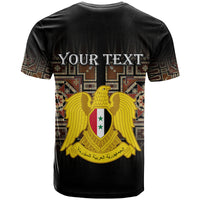 Custom Syria T Shirt Coat Of Arms Mix Syrian Mosaic - Wonder Print Shop