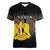 (Custom Personalised) Syria Women V Neck T Shirt Coat Of Arms Mix Syrian Mosaic - Wonder Print Shop