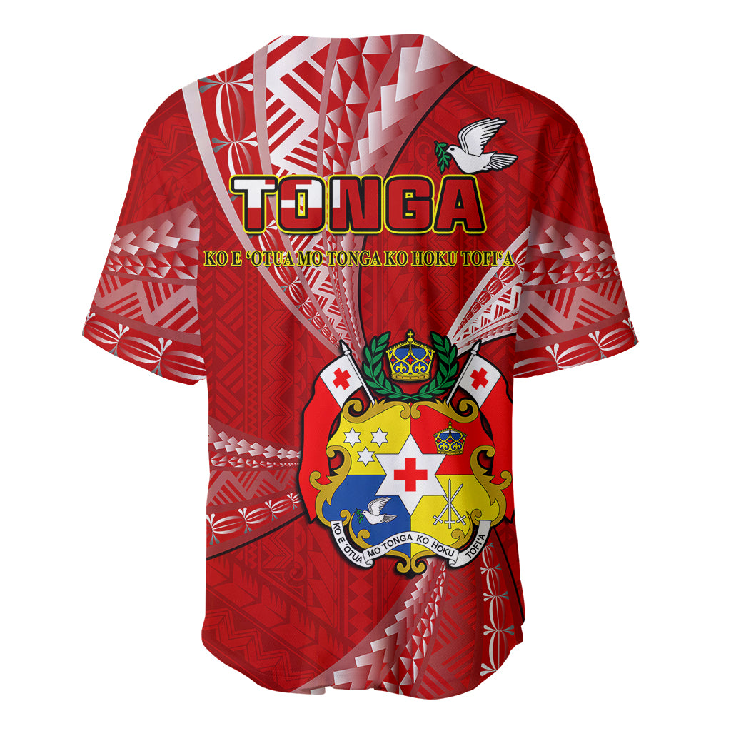 Tonga Baseball Jersey Happy 53rd Independence Anniversary Tongan Pattern - Wonder Print Shop