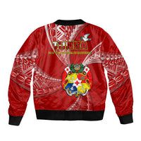 Tonga Bomber Jacket Happy 53rd Independence Anniversary Tongan Pattern - Wonder Print Shop