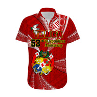 Tonga Hawaiian Shirt Happy 53rd Independence Anniversary Tongan Pattern - Wonder Print Shop