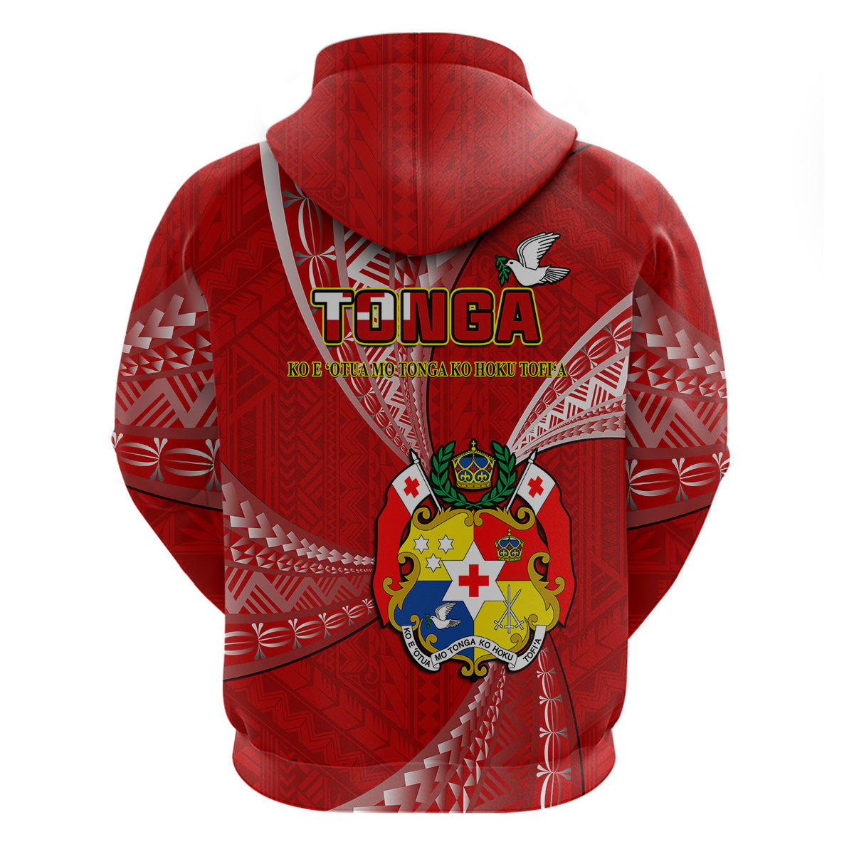 Tonga Hoodie Happy 53rd Independence Anniversary Tongan Pattern - Wonder Print Shop