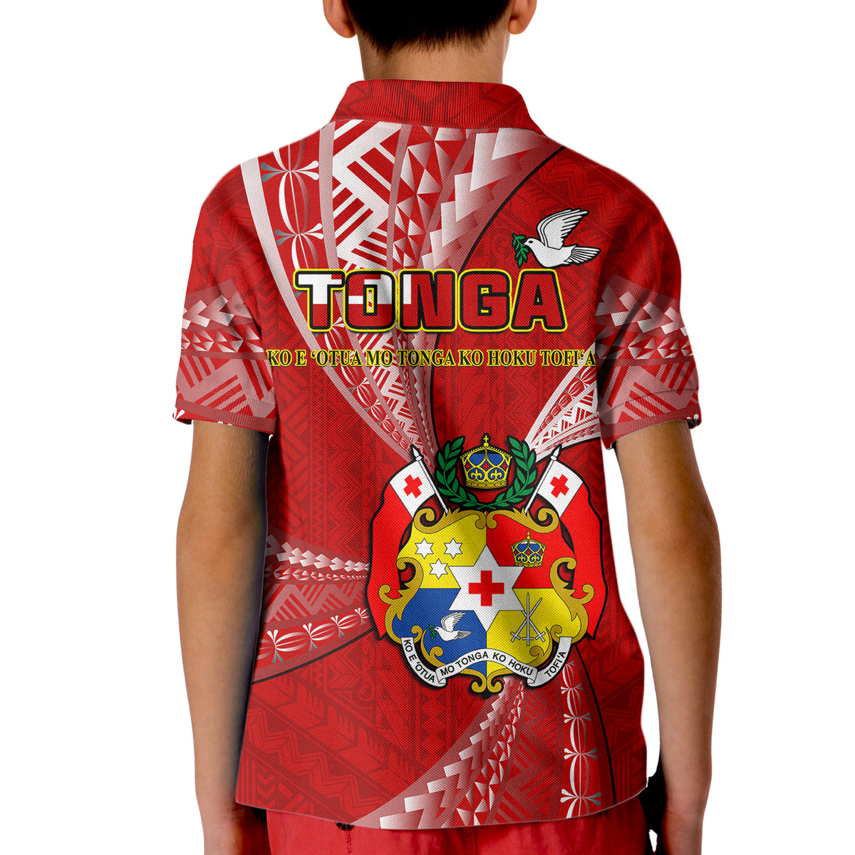 Tonga Polo Shirt for Kid Happy 53rd Independence Anniversary Tongan Pattern - Wonder Print Shop