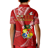 Tonga Polo Shirt for Kid Happy 53rd Independence Anniversary Tongan Pattern - Wonder Print Shop