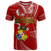 Tonga T Shirt Happy 53rd Independence Anniversary Tongan Pattern - Wonder Print Shop