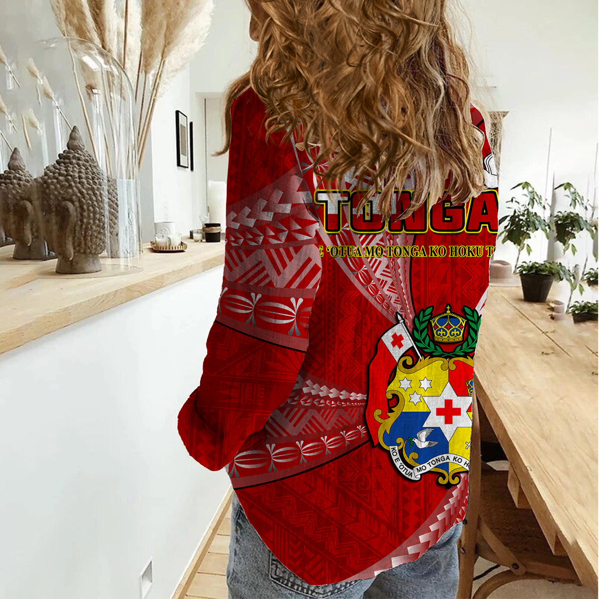 Tonga Women Casual Shirt Happy 53rd Independence Anniversary Tongan Pattern - Wonder Print Shop