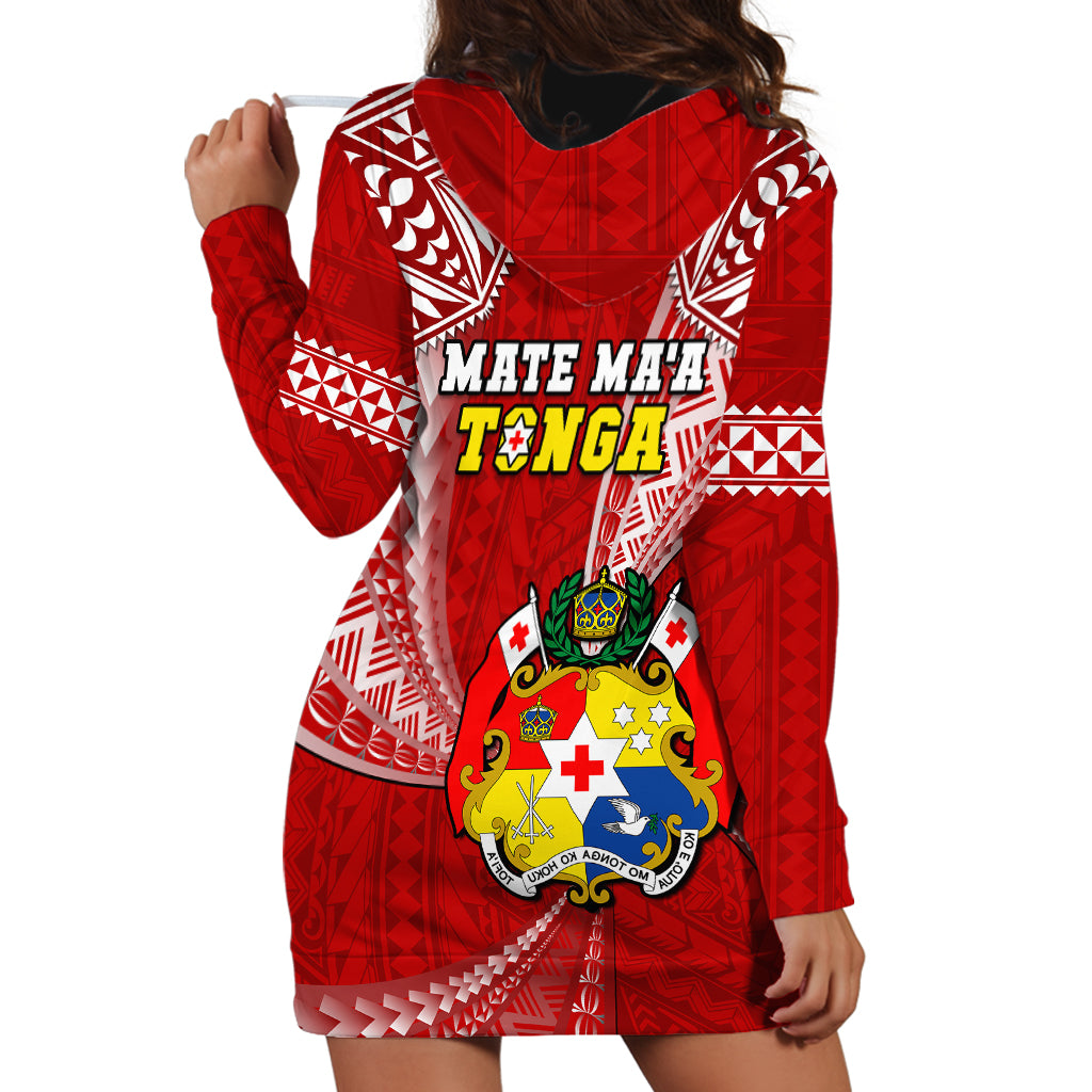 Tonga Rugby Hoodie Dress Mate Maa Tonga Pacific Tongan Ngatu - Wonder Print Shop