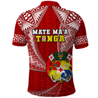 Tonga Rugby Polo Shirt Mate Maa Tonga Pacific Tongan Ngatu - Wonder Print Shop