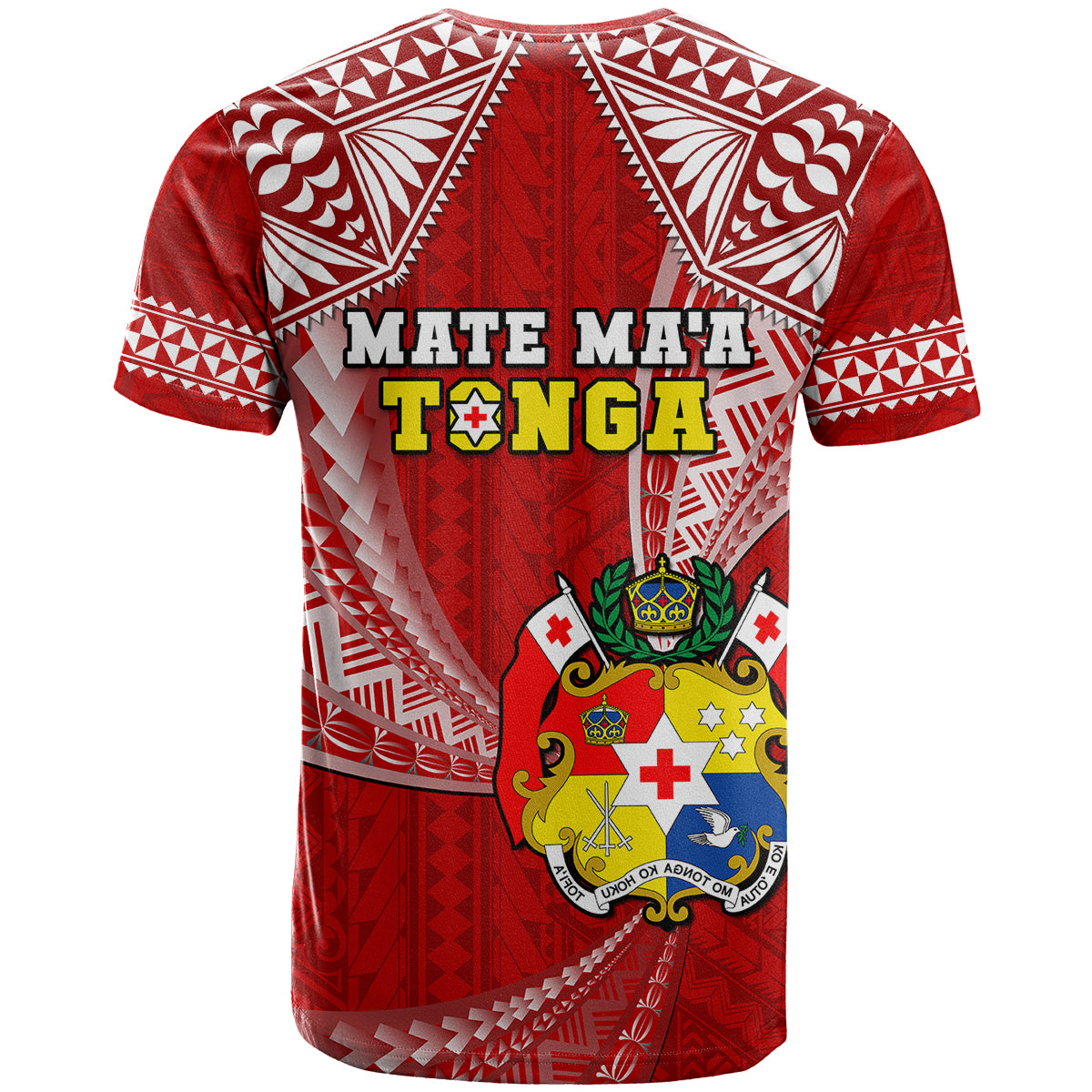 Tonga Rugby T Shirt Mate Maa Tonga Pacific Tongan Ngatu - Wonder Print Shop