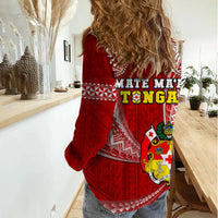 Tonga Rugby Women Casual Shirt Mate Maa Tonga Pacific Tongan Ngatu - Wonder Print Shop